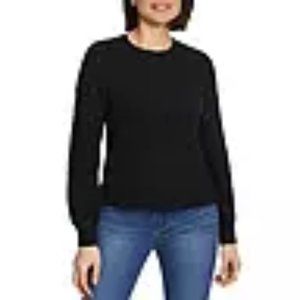 Cute Casual Christian Siriano Ladies Pointelle Sweater - NWT